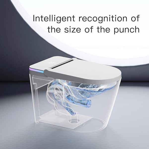 1.28 GPF Elongated Toilet Tankless Smart Toilet with Bidet Built In Auto Flushing Heated Seat Warm Dryer In White