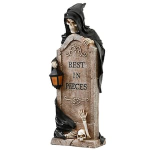 16 in. Grim Reaper Skeleton and Tombstone