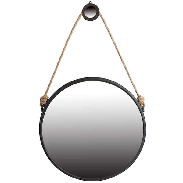 A & B Home Medium Round Black Antiqued Classic Mirror (29.5 in. H x 29.5 in. W)