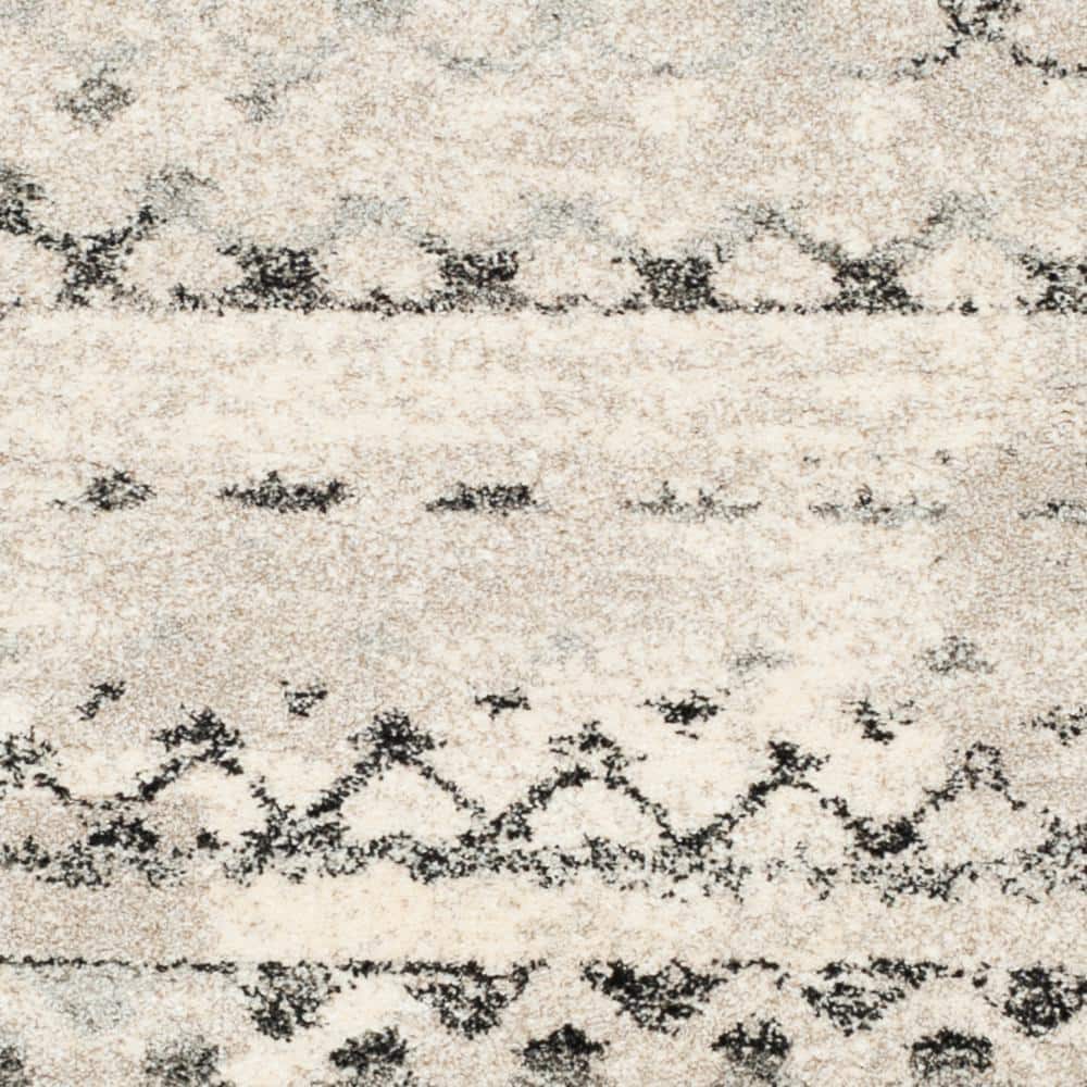 Abstract Shag Elegance 6' x 9' Gray Synthetic Area Rug