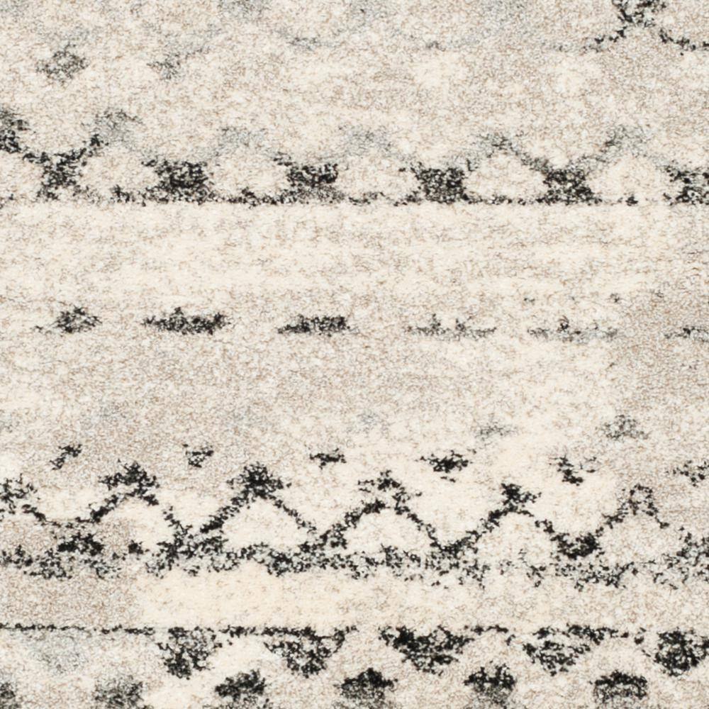 Abstract Gray Shag 9' x 12' Hand-Knotted Synthetic Area Rug