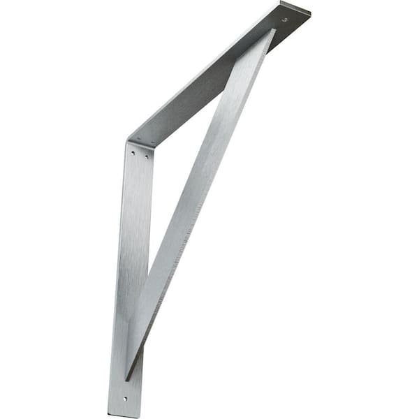 Ekena Millwork 18 in. x 2 in. x 18 in. Steel Unfinished Metal Traditional Bracket