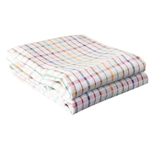 Lavish Home Multi-Color Waffle Weave Striped and Solid Color Cotton Kitchen  Dish Cloth Set (16-Pieces) 69HD-006DC - The Home Depot