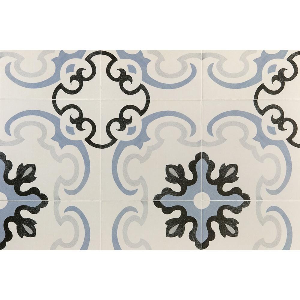 Anabella Mediterranean Blue and White Porcelain Tile