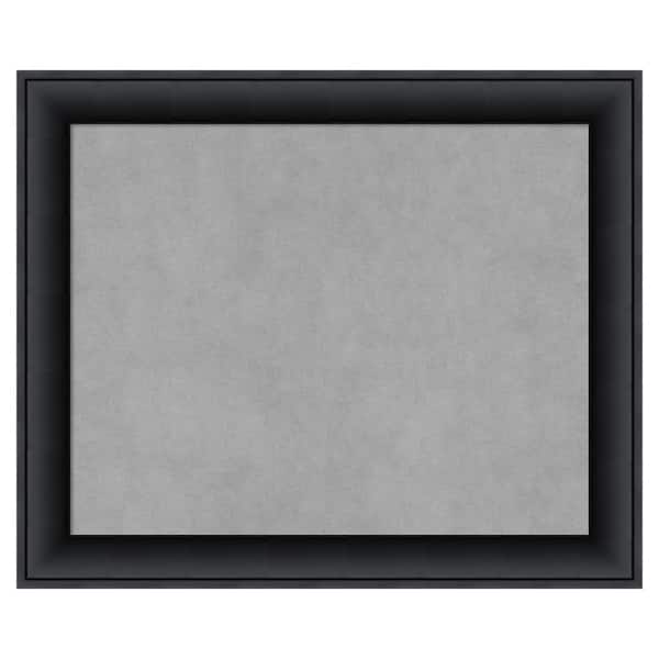 Amanti Art Nero Black 23 in. x 19 in. Framed Magnetic Board