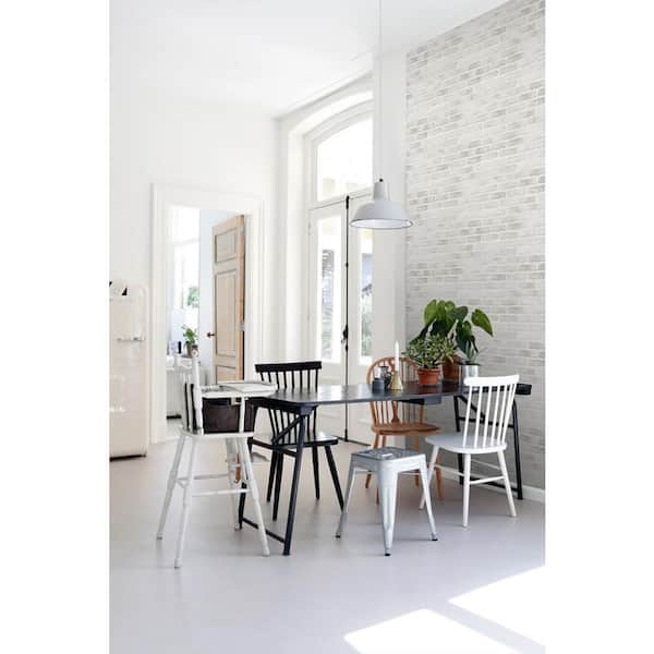 Burnham Grey Brick Wall Wallpaper Sample