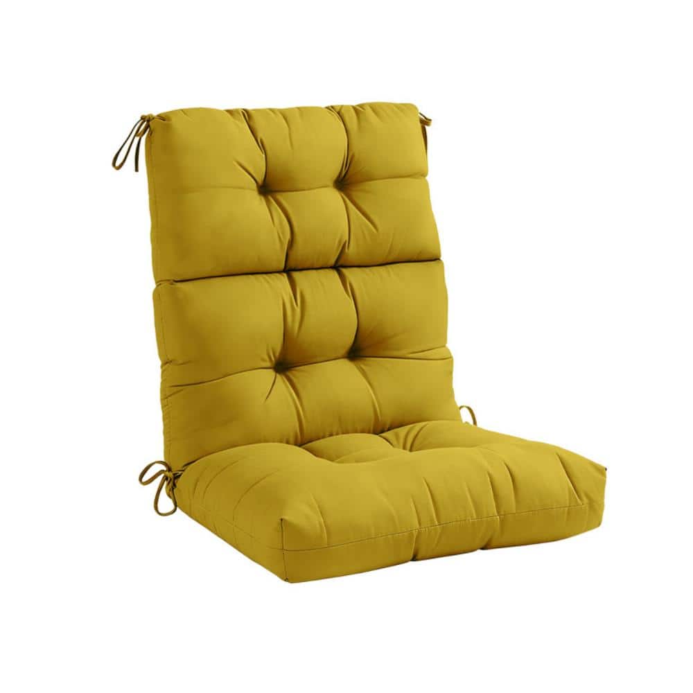 "Outdoor High Back Chair Cushions 44""x21""x4"" Tufted Adirondack Chair Cushions for Garden Rocking Chair,Grass Yellow" price history on PriceWatchPro