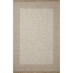 ラグ・カーペット DAWN RUG Loloi Dawn 18 in. x 18 in. Natural Indoor/Outdoor Sample Area Rug