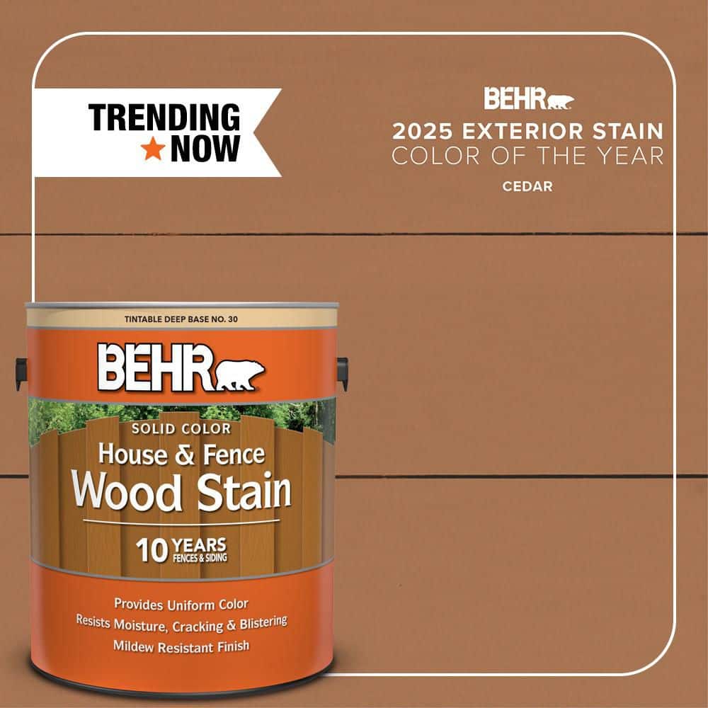 1 gal. #SC-146 Cedar Solid Color House and Fence Exterior Wood Stain