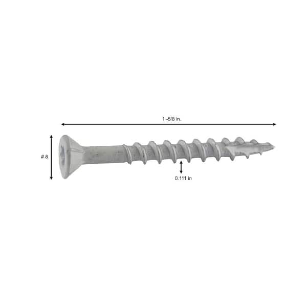 Grip-Rite 1-5/8 in. White All Purpose Screw P158STWH67 - The Home Depot