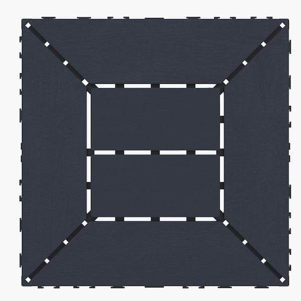 Tidoin Outdoor 1 ft. x 1 ft. Composite Deck Tile in Gray (44 Per Box)
