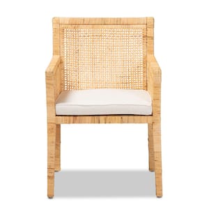 Karis Natural and White Dining Chair