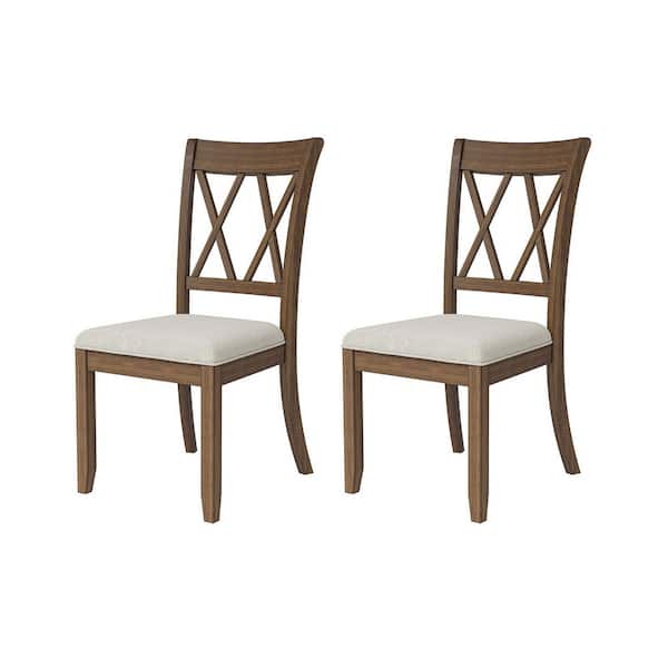 JAYDEN CREATION Aitana Rustic Farmhouse Walnut Solid Wood Dining