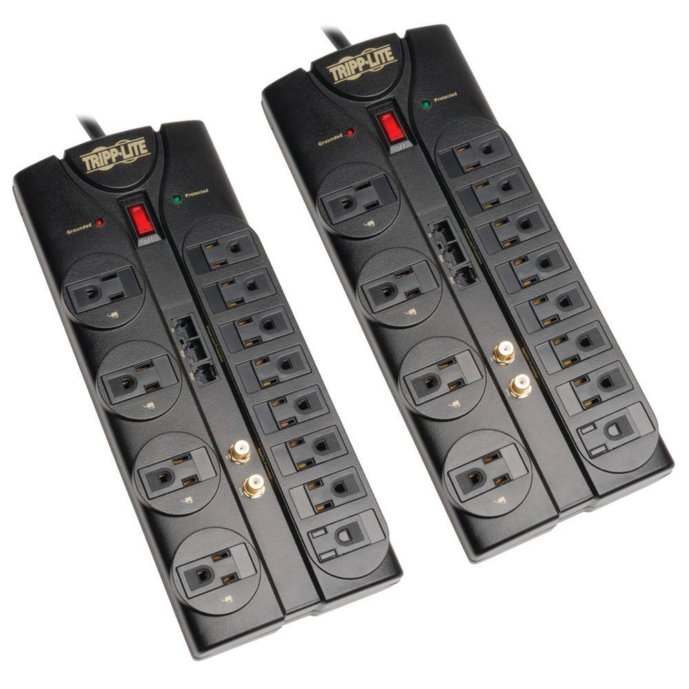 Tripp Lite 12Outlet Surge Protector 2Pack843631141922 The Home Depot