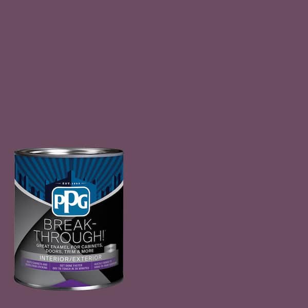 Break-Through! 1 qt. PPG13-08 Positively Purple Semi-Gloss Door, Trim & Cabinet Paint