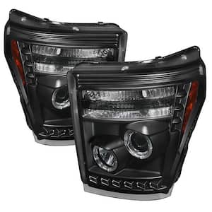 Ford F-250/F-350/F450 Super Duty 11-16 Projector Headlights - LED Halo - DRL - Black