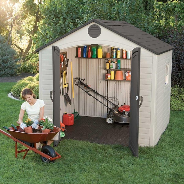 Rubbermaid 2.5-ft x 2-ft Resin Storage Shed (Floor Included) in the Vinyl &  Resin Storage Sheds department at