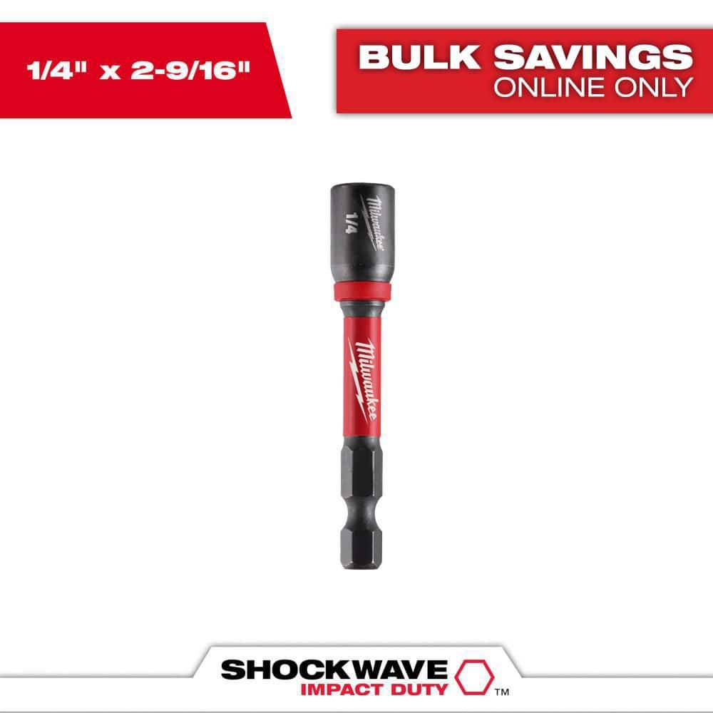 驚きの価格が実現！ Milwaukee SHOCKWAVE Impact Duty 1/4 in. x 2-9/16 in. Alloy その他