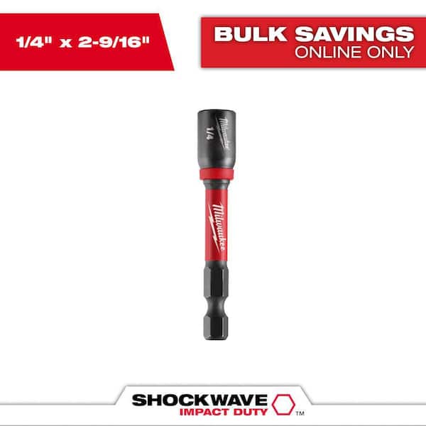 SHOCKWAVE Impact Duty 1/4 in. x 2-9/16 in. Alloy Steel Magnetic Nut Driver (1-Pack)