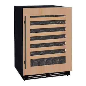 24 in. Wide Single Zone 49 Bottle Digital Wine Cellar Cooling Unit in Black with Panel Ready Door