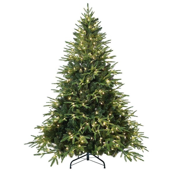 Tunearary 7.5 ft. Artificial Hinged Christmas Tree with 400 Pre