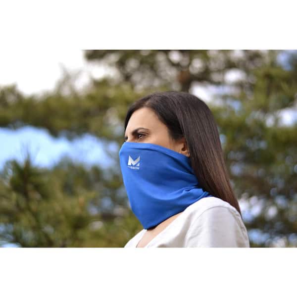 Mission Full-Face 1 in. x 4 in. Blue Polyester/Spandex Neck Gaiter