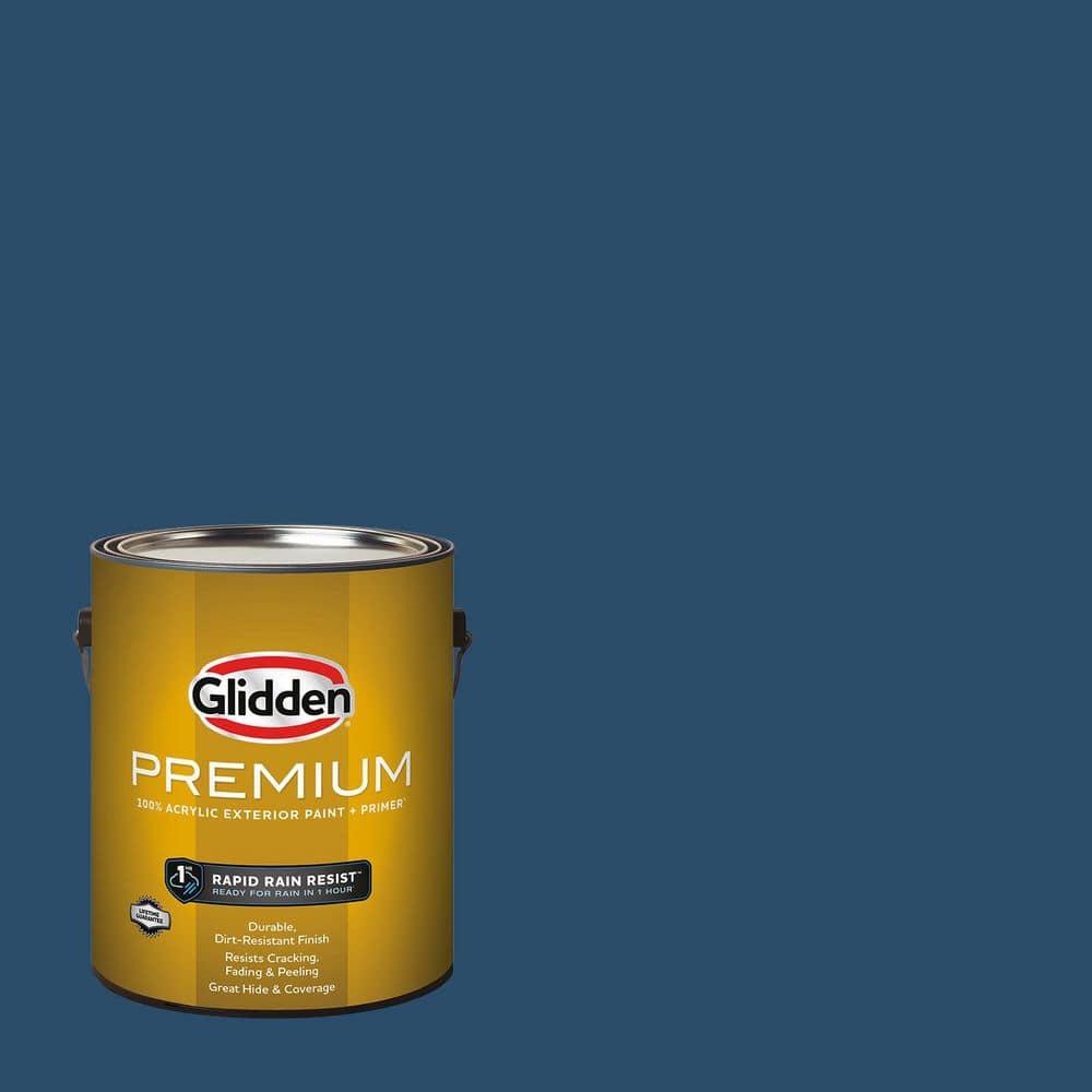 Glidden Premium 1 gal. PPG1156-7 Celestial Blue Satin Exterior