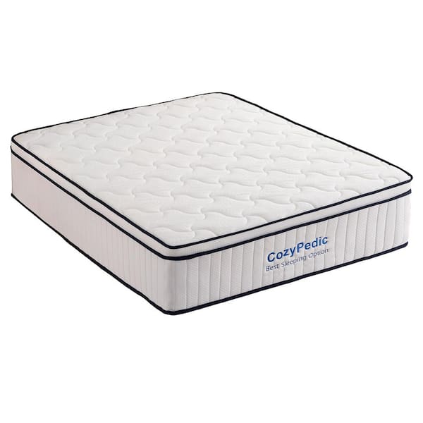 King Size Hybrid Mattress with Medium Firmness Memory Foam, 12 in. Pocket Springs for Back Support and Cooling