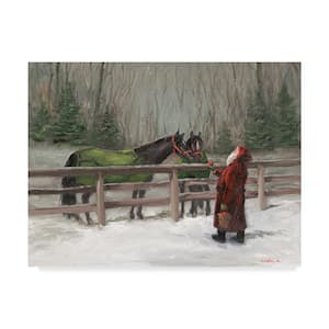 24 in. x 32 in. Santa With Horses by Mary Miller Veazie