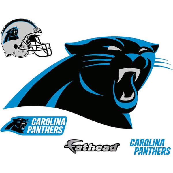 Fathead 31 in. H x 57 in. W Carolina Panthers Logo Wall Mural