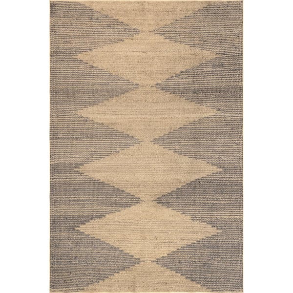 Dori Machine Washable Natural Doormat 3 ft. x 5 ft. Tribal Easy-Jute Area Rug