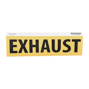 3 in. x 11.5 in. Yellow Exhaust Gas Safety Decal
