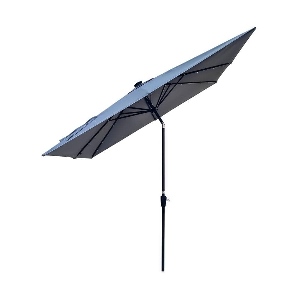 8.2 ft. Square Solar LED Patio Umbrella in Mushroom, Adjustable Tilt Canopy, 32 Solar Powered Lights Backyard Pool Deck price history on PriceWatchPro