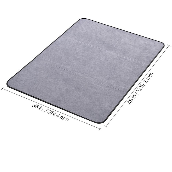 Chair Mat, 36 x 48 in. for Hard Floors, Floor Protector for Rolling Chairs with Corduroy Surface, Grey Indoor