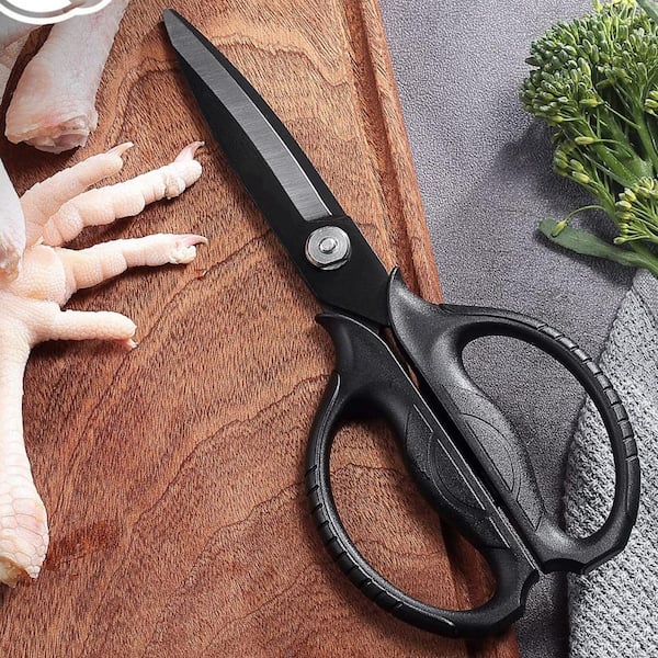 Numhew Black Titanium Plated Heavy Duty Japanese Kitchen Scissors