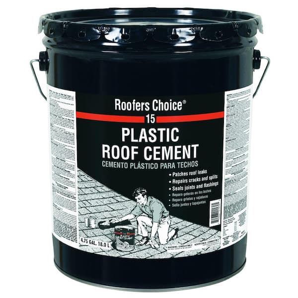 Roofers Choice 15 Plastic Black Roof Cement 4.75 gal.