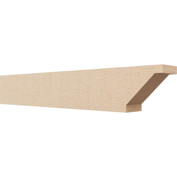 Ekena Millwork 4-in. x 6-in. x 36-in. Burlington Woodgrain, Primed Tan Timberthane Polyurethane Rafter Tail Brace