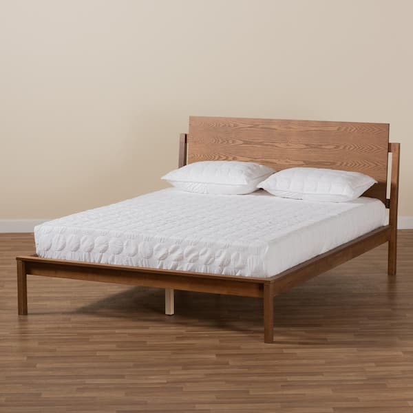 Baxton Studio Giuseppe Brown King Platform Bed 183-11050-HD - The