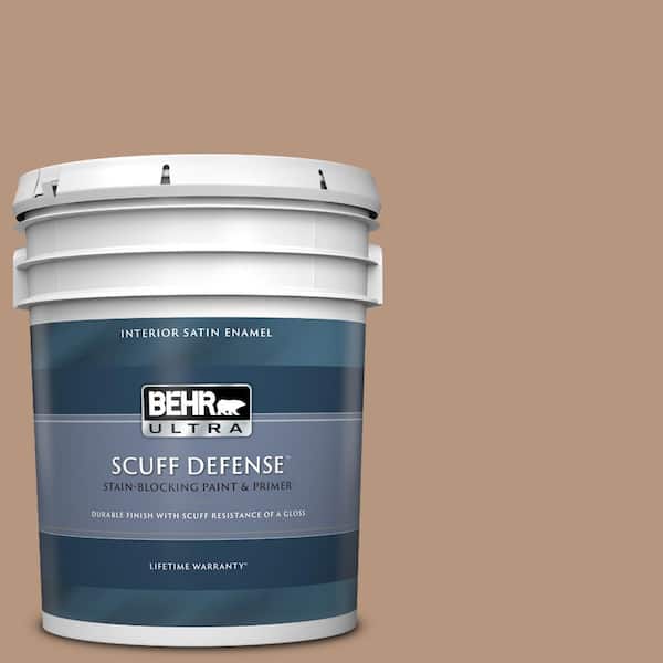 BEHR ULTRA 5 gal. #S220-4 Potters Clay Extra Durable Satin Enamel Interior Paint & Primer