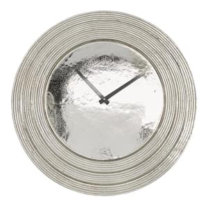Silver Aluminum Glam Wall Clock