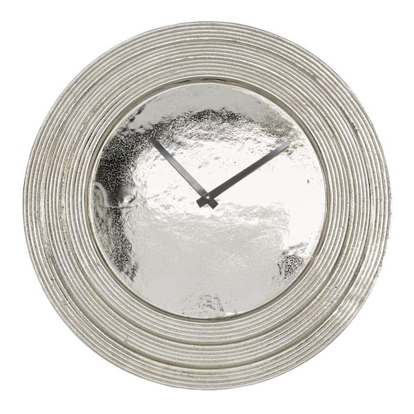 Litton Lane Silver Aluminum Glam Wall Clock