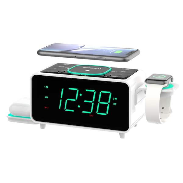 Emerson SmartSet Multiple Wireless Charging, Dual Alarm Clock