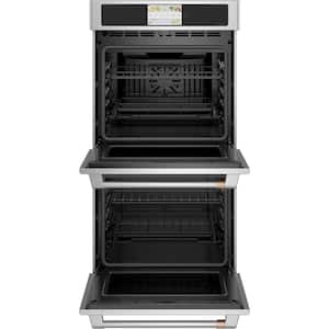 27 in. Smart Double Electric Wall Oven with Self-Cleaning and Convection Upper Oven in Stainless Steel