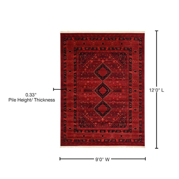 Bright Red 3x4 Antique Hand Woven Area Rug – Made With Loom