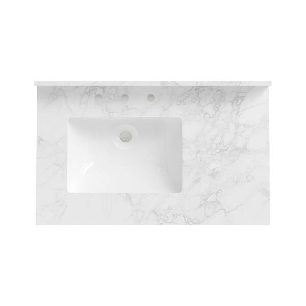 OrangeOne 36 in. W Single Sink Freestanding White Bath Vanity with