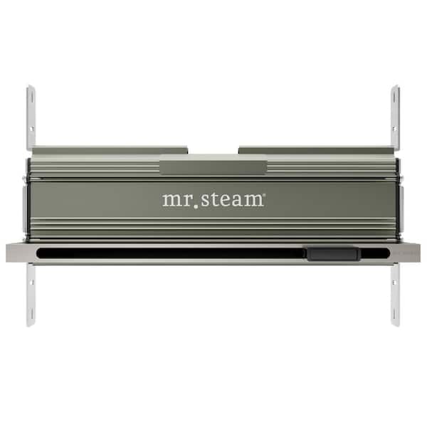 Mr.Steam Linear 16 in. W . Steam Head with AromaTherapy Reservoir in Brushed Nickel