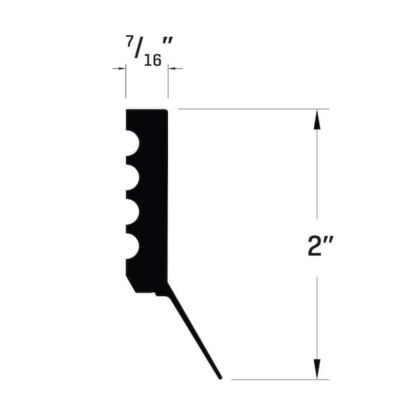 Veranda 9 ft. x 2 in. x 7/16 in. Vinyl Composite Garage Doorstop Moulding