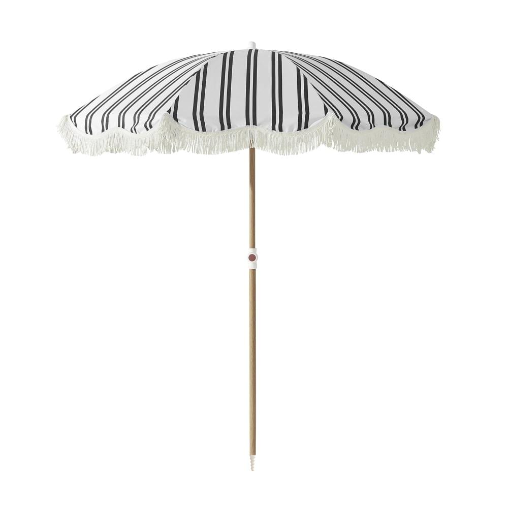 6 ft. Metal Patio Umbrella with Tassel, Black TGD3-BU3-BK - The