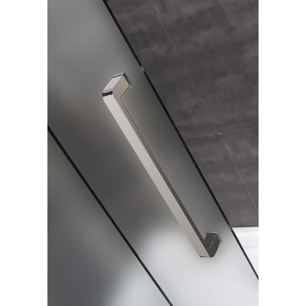 Moselle 60'' x 77.5'' Frosted Glass Frameless Sliding Shower Door