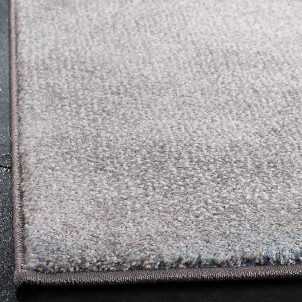 Celestial Spark Abstract Gray and Blue Synthetic Runner Rug